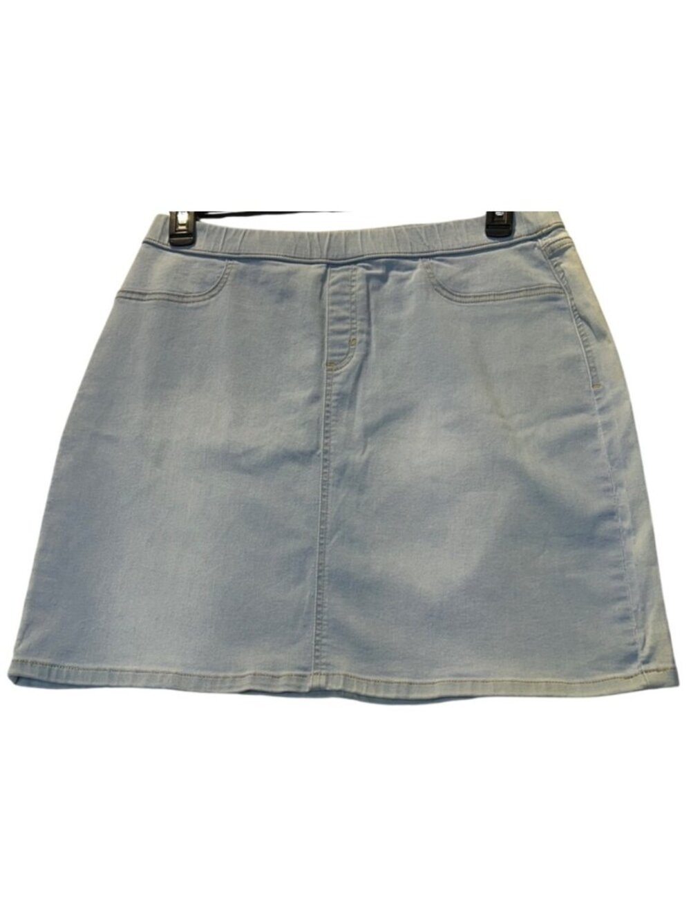 Style & Co Womens Size XL Light Wash Denim Skirt Casual Style With Back Pockets